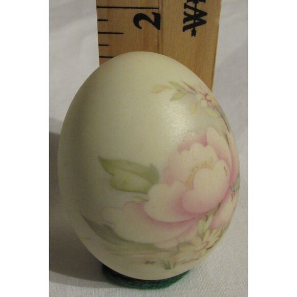 Egg with pink rose collector edition cream pink Easter egg - Picture 6 of 6
